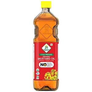 24 Mantra Organic Cold Pressed Mustard Oil, 1 L Bottle