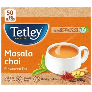 Tetley Masala Chai Flavoured Tea, 100 g (50 Bags x 2 g each)