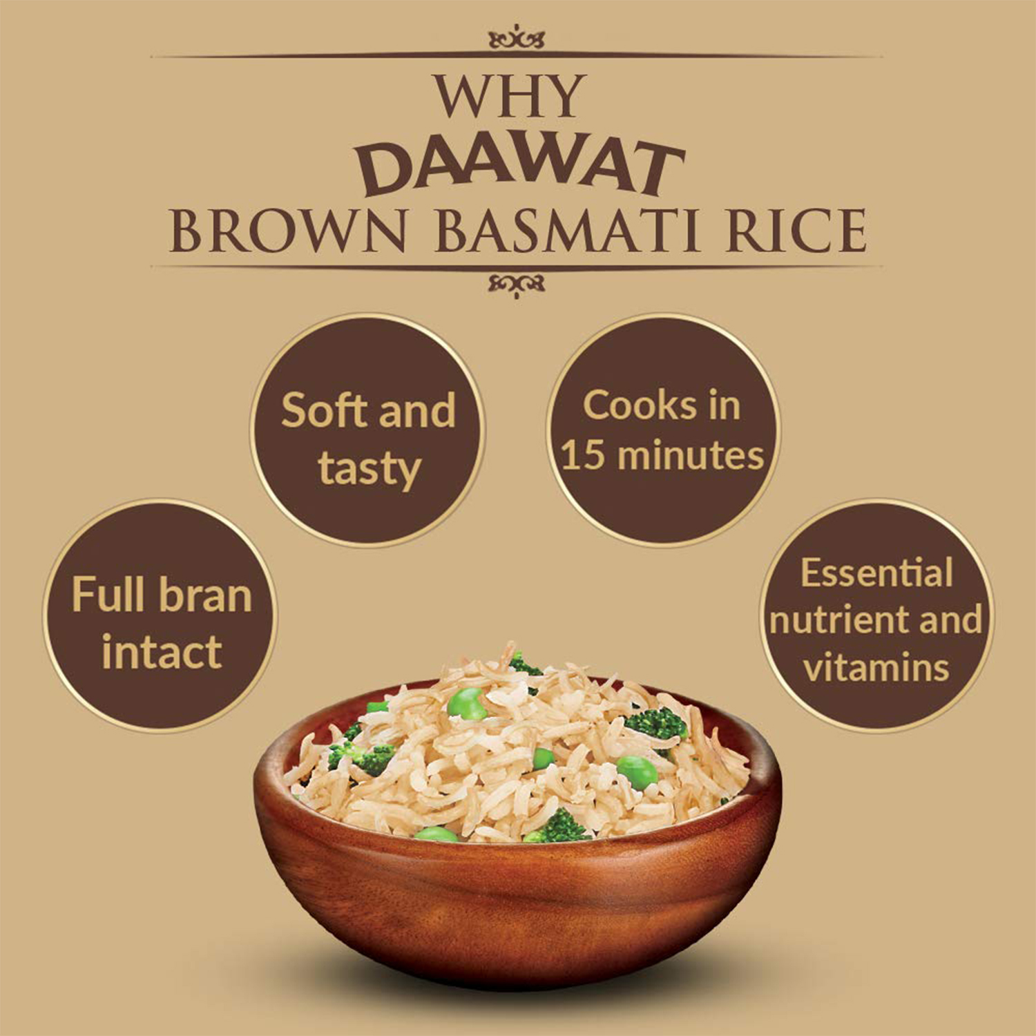 Daawat Brown Basmati Rice, 5kg - Image 4