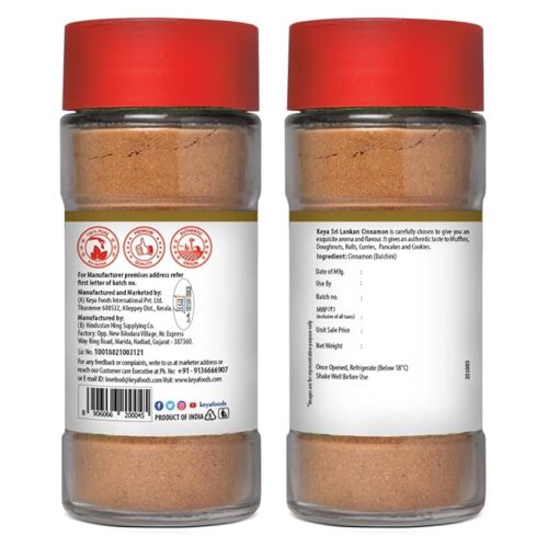Keya Srilankan Certified Cinnamon Powder | Dalchini Powder | Ceylon Cinnamon | 45g - Image 3