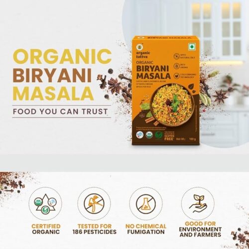 Organic Tattva, Organic Biryani Masala Powder 100 Gram | Rich in Flavour and No Artificial Additives - Image 3