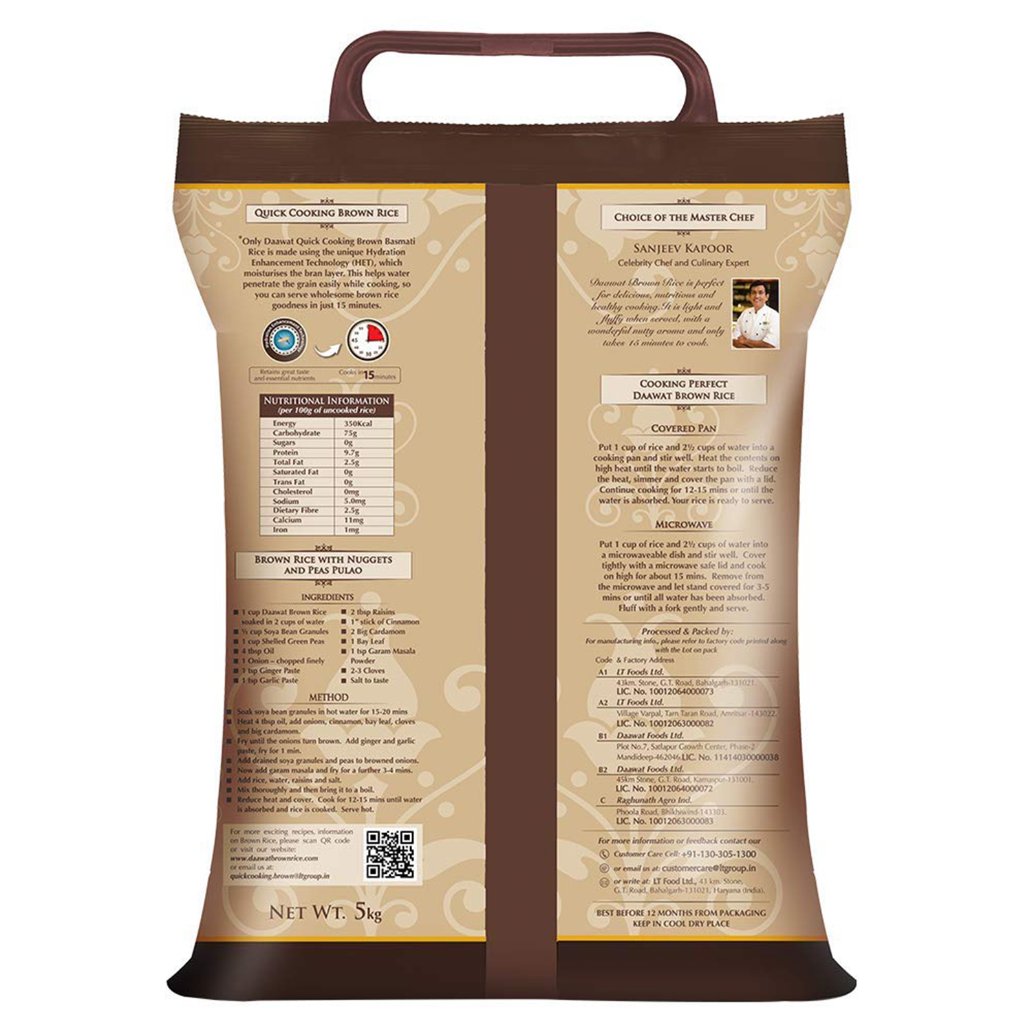 Daawat Brown Basmati Rice, 5kg - Image 3