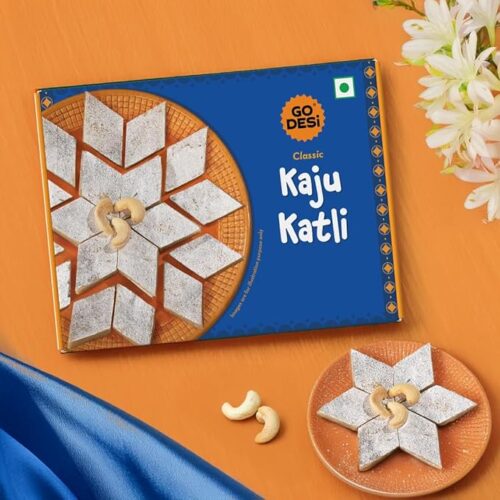 GO DESi Classic Kaju Katli 200 grams, Made with Cashew Nuts, Sweets Indian Mithai, Indian Sweets Gift Pack - Image 4