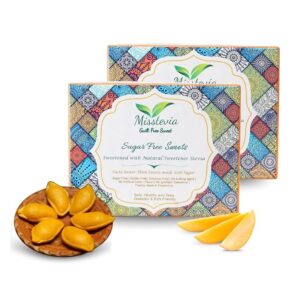 Misstevia Sugar Free Mango Malai Sandesh | Stevia Sweetened Sugar Free Sweets | 500g