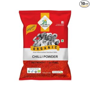 24 Mantra Organic Chilli Powder/Laal Mirch/Karam Podi - 200gms | Pack of 1 | 100% Organic |