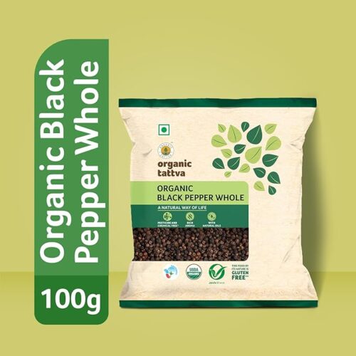 Organic Tattva, Organic Gluten Free Black Pepper/Kali Mirch - 100G - Image 3