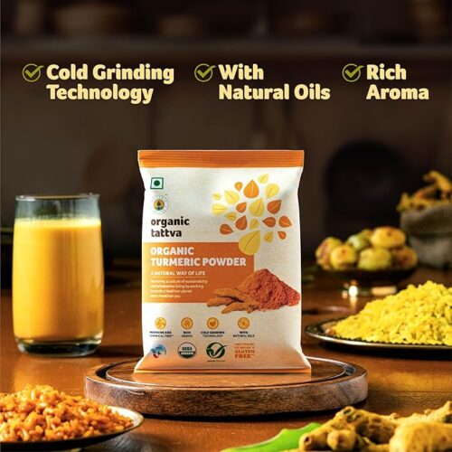 Organic Tattva, Organic Gluten Free Turmeric (Haldi) Powder - 100 Gram | - Image 3
