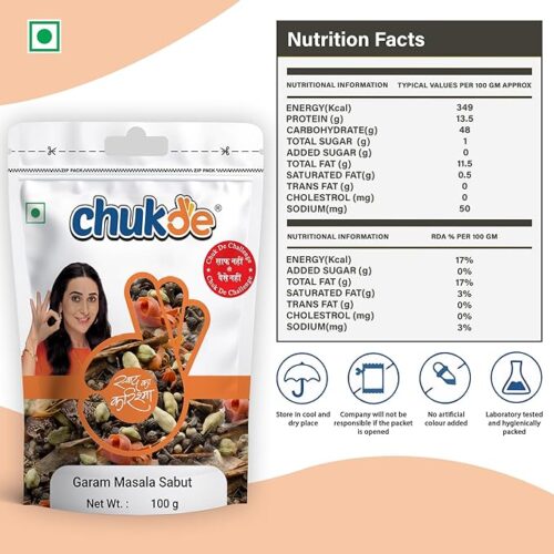 Chukde Garam Masala, Whole Spices Blend of 13 Spices, 100g - Image 3