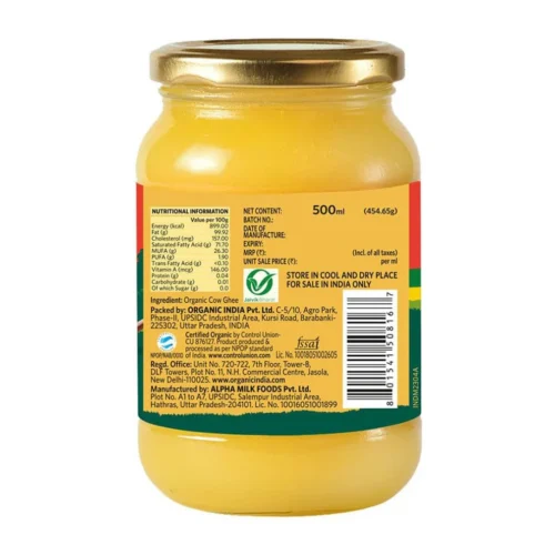 Cow's Ghee I Organic, Pure & Nourishing |Lab Tested on 600+ Parameters | Rich in Healthy Fat | 500g - Image 2