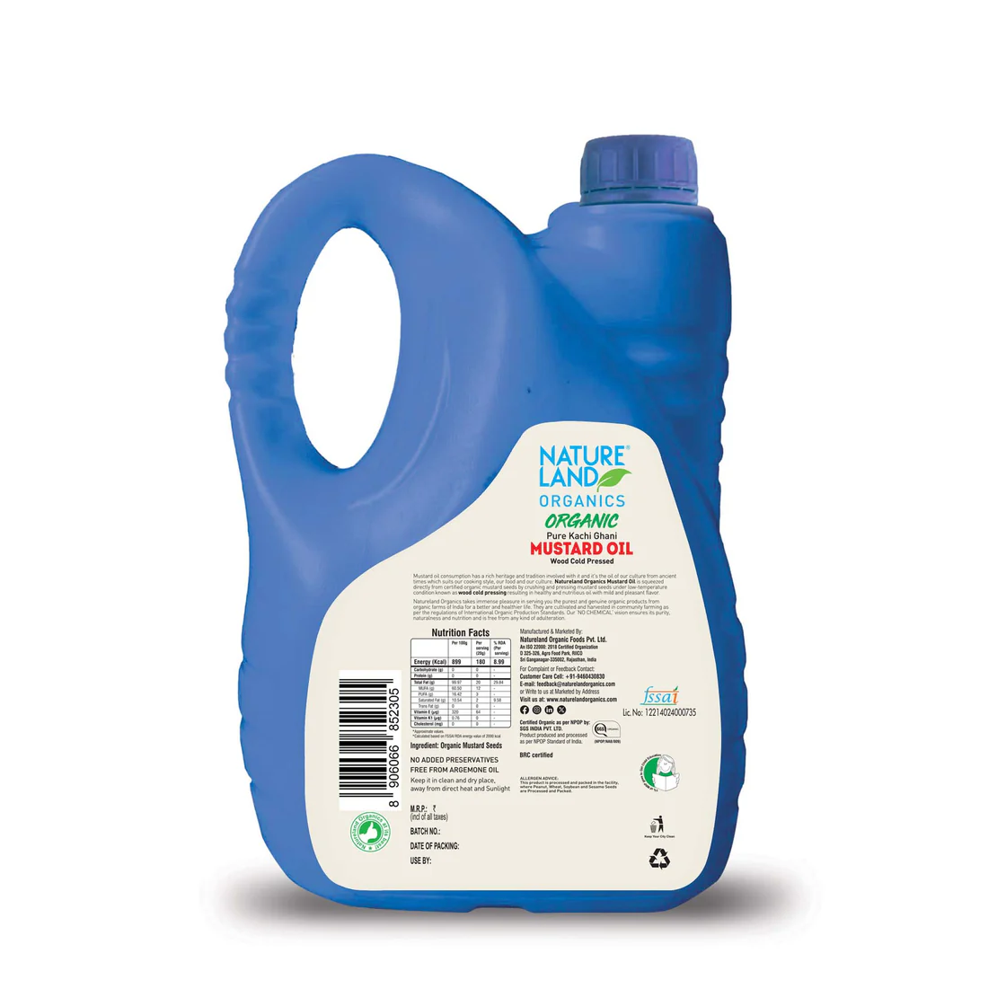 Organic Wood Cold Pressed Mustard Oil 5 Ltr. - Image 2