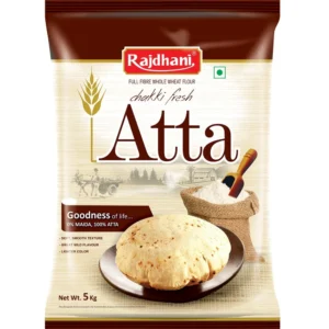 Indian Whole Wheat 5 Kg Rajdhani Chakki Fresh Atta
