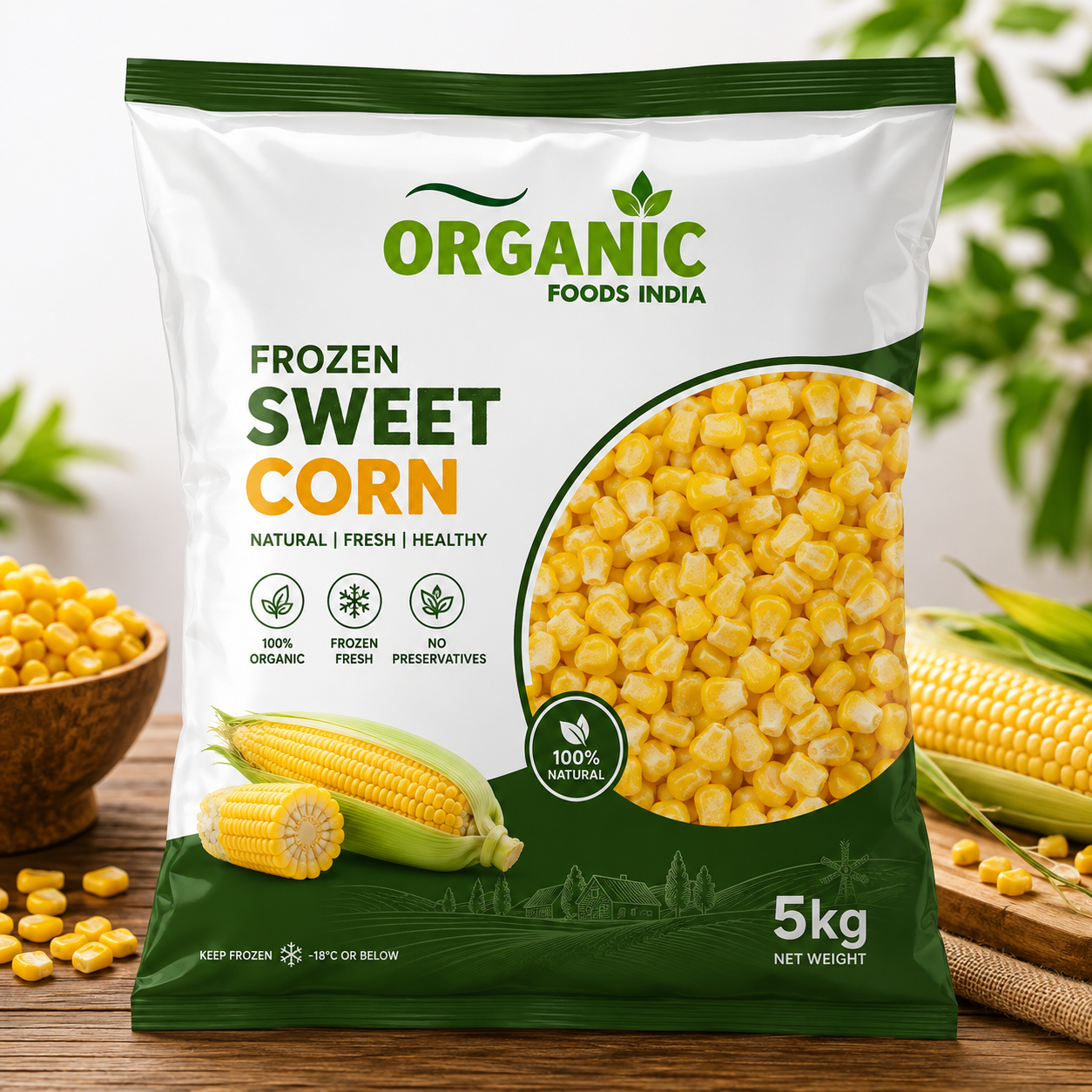 Frozen sweet corn