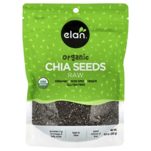 Elan, Organic Chia Seeds, Raw , (250 g)