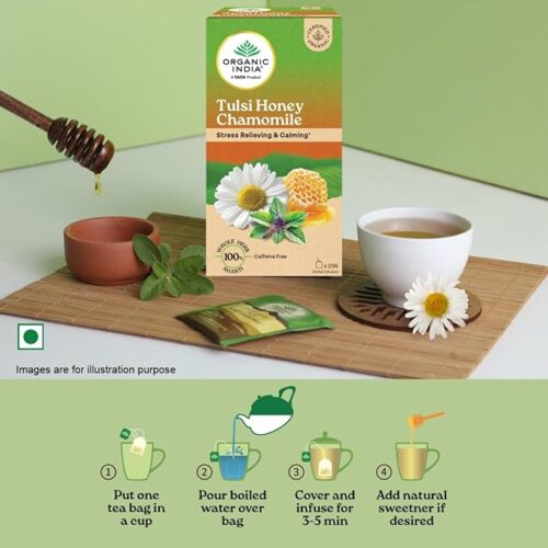 Tulsi Honey Chamomile 25 Tea bags - Image 3