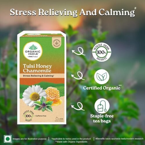 Tulsi Honey Chamomile 25 Tea bags - Image 2