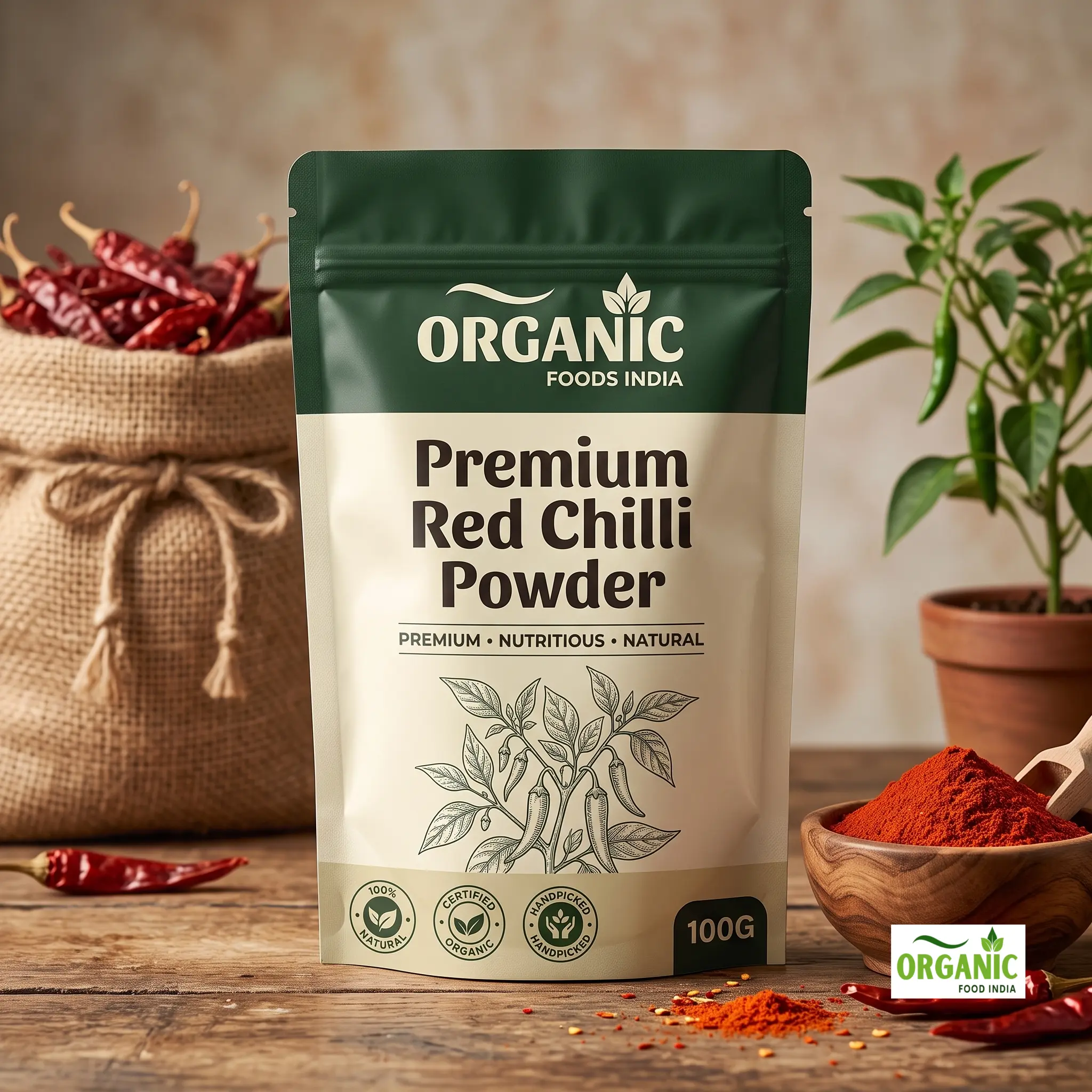 Premium Red Chilli Powder (100gm)