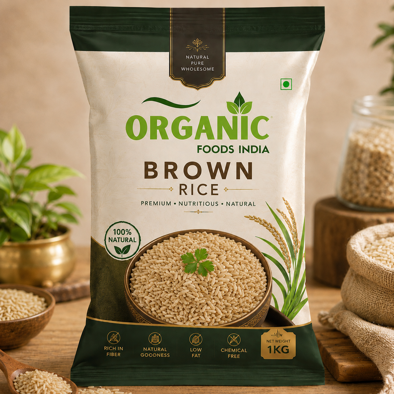 brown rice- organic foods india